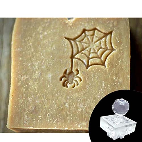 Kfwfuaee Halloween Clear Soap Stamp Block Acrylic Transparent Soap Seal Stamper Halloween Soap Making Supplies von Kfwfuaee