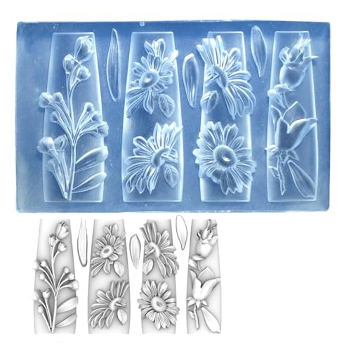 Schöne 3d Blumennägel Kunst Silikon Schimmel Elegante Schnitzblütennägel Art Accessoire Form Für Handwerksharz Design Schöne 3d Blumennägel Kunst Silikon Schimmel Elegante Schnitzblütennägel Art Accessoire Form Für Handwerksharz Design von Kfwfuaee