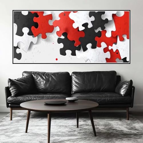 Malen Nach Zahlen Abstrakt Malen Nach Zahlen Erwachsene Geometrie, 180 X 90 cm XXL Groß Acrylfarben Ölgemälde, DIY Malen Nach Zahlen Kinder Anfänger Set Bastelset für Wand Dekor (Ohne Rahmen) -H329 von Kggyele