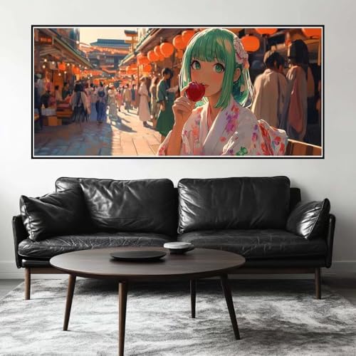 Malen Nach Zahlen Anime Malen Nach Zahlen Erwachsene Fee, 140 X 70 cm XXL Groß Acrylfarben Ölgemälde, DIY Malen Nach Zahlen Kinder Anfänger Paint by Numbers Adult Set für Wand Dekor (Ohne Rahmen) -H79 von Kggyele