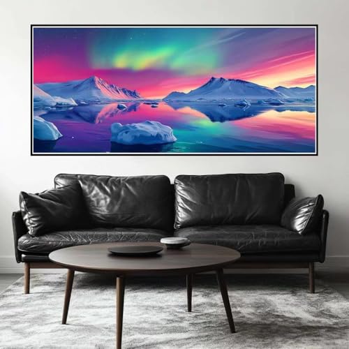 Malen Nach Zahlen Aurora Malen Nach Zahlen Erwachsene Landschaft, 100 X 50 cm XXL Groß Acrylfarben Ölgemälde, DIY Malen Nach Zahlen Kinder Anfänger Set Bastelset für Wand Dekor (Ohne Rahmen) -H397 von Kggyele