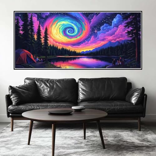 Malen Nach Zahlen Aurora Malen Nach Zahlen Erwachsene Wald, 40 X 20 cm XXL Groß Acrylfarben Ölgemälde, DIY Malen Nach Zahlen Kinder Anfänger Paint by Numbers Set für Wand Dekor (Ohne Rahmen) -H275 von Kggyele