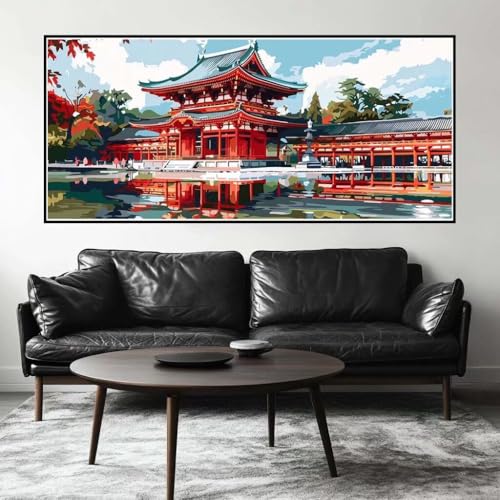 Malen Nach Zahlen China Malen Nach Zahlen Erwachsene Japan, 100 X 50 cm XXL Groß Acrylfarben Ölgemälde, DIY Malen Nach Zahlen Kinder Anfänger Paint by Numbers Set für Wand Dekor (Ohne Rahmen) -H226 von Kggyele