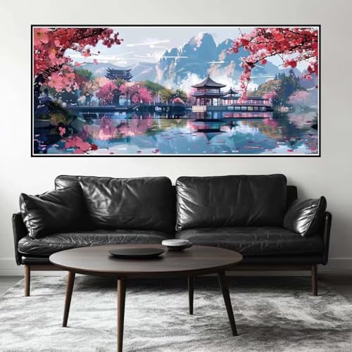 Malen Nach Zahlen China Malen Nach Zahlen Erwachsene Japan, 100 X 50 cm XXL Groß Acrylfarben Ölgemälde, DIY Malen Nach Zahlen Kinder Anfänger Paint by Numbers Set für Wand Dekor (Ohne Rahmen) -H273 von Kggyele