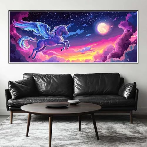 Malen Nach Zahlen Einhorn Malen Nach Zahlen Erwachsene Pegasus, 200 X 80 cm XXL Groß Acrylfarben Ölgemälde, DIY Malen Nach Zahlen Kinder Anfänger Paint by Numbers Set für Wand Dekor (Ohne Rahmen)-H926 Malen Nach Zahlen Einhorn Malen Nach Zahlen Erwachsene Pegasus, 200 X 80 cm XXL Groß Acrylfarben Ölgemälde, DIY Malen Nach Zahlen Kinder Anfänger Paint by Numbers Set für Wand Dekor (Ohne Rahmen)-H926 von Kggyele