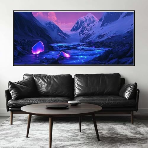 Malen Nach Zahlen Geheimnisvoll Malen Nach Zahlen Erwachsene Landschaft, 120 X 60 cm XXL Groß Acrylfarben Ölgemälde, DIY Malen Nach Zahlen Kinder Anfänger Bastelset für Wand Dekor (Ohne Rahmen) -H338 von Kggyele