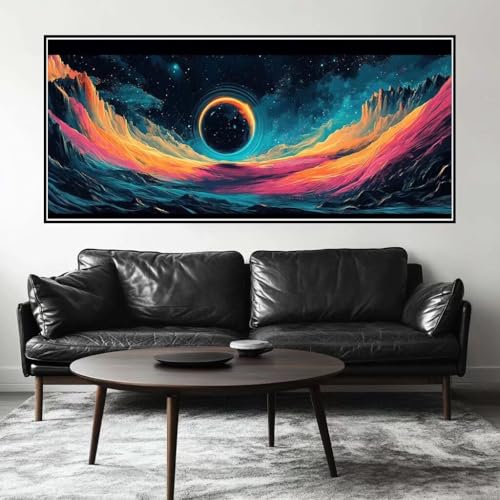 Malen Nach Zahlen Geheimnisvoll Malen Nach Zahlen Erwachsene Universum, 100 X 50 cm XXL Groß Acrylfarben Ölgemälde, DIY Malen Nach Zahlen Kinder Anfänger Bastelset für Wand Dekor (Ohne Rahmen) -H222 von Kggyele