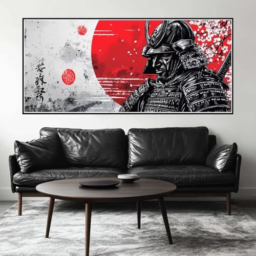 Malen Nach Zahlen Japan Malen Nach Zahlen Erwachsene Samurai, 180 X 90 cm XXL Groß Acrylfarben Ölgemälde, DIY Malen Nach Zahlen Kinder Anfänger Paint by Numbers Set für Wand Dekor (Ohne Rahmen) -H262 von Kggyele