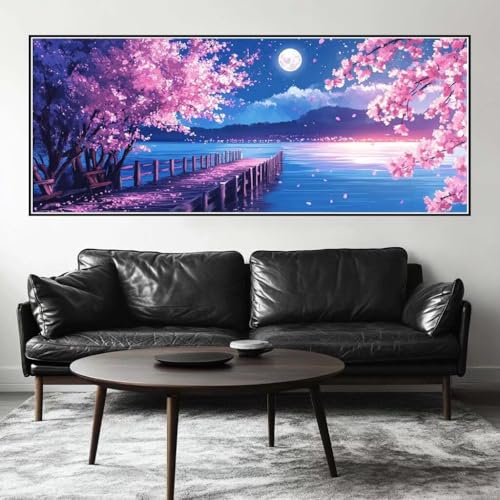 Malen Nach Zahlen Kirschblüte Malen Nach Zahlen Erwachsene Landschaft, 200 X 80 cm XXL Groß Acrylfarben Ölgemälde, DIY Malen Nach Zahlen Kinder Anfänger Set Bastelset für Wand Dekor (Ohne Rahmen)-H791 Malen Nach Zahlen Kirschblüte Malen Nach Zahlen Erwachsene Landschaft, 200 X 80 cm XXL Groß Acrylfarben Ölgemälde, DIY Malen Nach Zahlen Kinder Anfänger Set Bastelset für Wand Dekor (Ohne Rahmen)-H791 von Kggyele