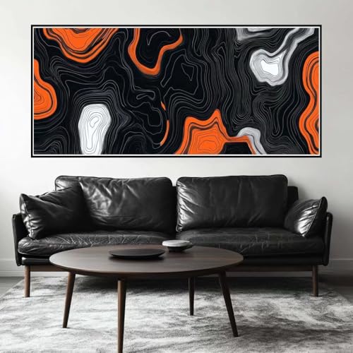 Malen Nach Zahlen Linie Malen Nach Zahlen Erwachsene Topografisch, 200 X 100 cm XXL Groß Acrylfarben Ölgemälde, DIY Malen Nach Zahlen Kinder Anfänger Set Bastelset für Wand Dekor (Ohne Rahmen) -H328 von Kggyele