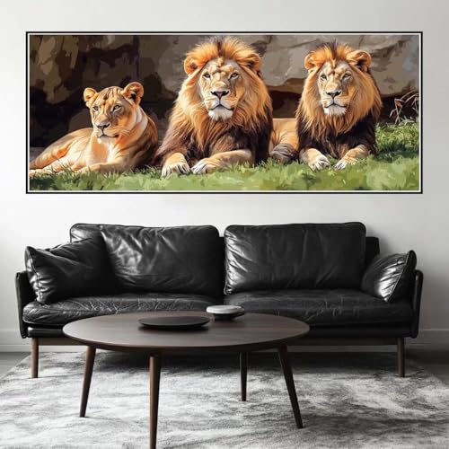 Malen Nach Zahlen Löwe Malen Nach Zahlen Erwachsene Tier, 200 X 80 cm XXL Groß Acrylfarben Ölgemälde, DIY Malen Nach Zahlen Kinder Anfänger Paint by Numbers Adult Set für Wand Dekor (Ohne Rahmen)-H909 Malen Nach Zahlen Löwe Malen Nach Zahlen Erwachsene Tier, 200 X 80 cm XXL Groß Acrylfarben Ölgemälde, DIY Malen Nach Zahlen Kinder Anfänger Paint by Numbers Adult Set für Wand Dekor (Ohne Rahmen)-H909 von Kggyele