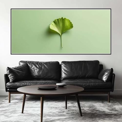 Malen Nach Zahlen Pflanze Malen Nach Zahlen Erwachsene Gingkoblatt, 160 X 80 cm XXL Groß Acrylfarben Ölgemälde, DIY Malen Nach Zahlen Kinder Anfänger Set Bastelset für Wand Dekor (Ohne Rahmen) -H242 von Kggyele