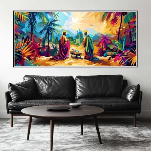 Malen Nach Zahlen Religion Malen Nach Zahlen Erwachsene Mythologie, 200 X 100 cm XXL Groß Acrylfarben Ölgemälde, DIY Malen Nach Zahlen Kinder Anfänger Set Bastelset für Wand Dekor (Ohne Rahmen) -H108 von Kggyele