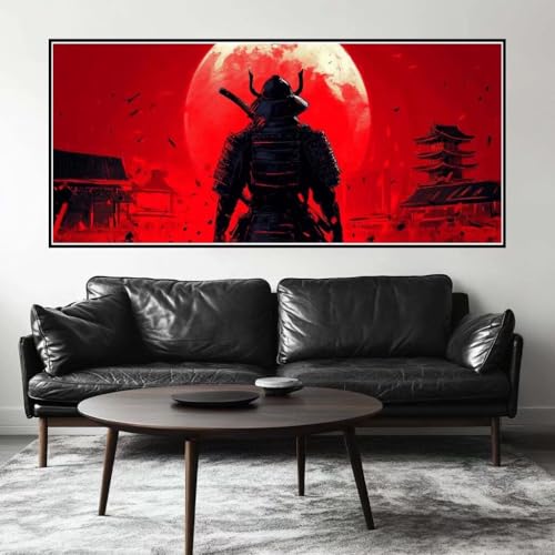 Malen Nach Zahlen Samurai Malen Nach Zahlen Erwachsene Japan, 140 X 70 cm XXL Groß Acrylfarben Ölgemälde, DIY Malen Nach Zahlen Kinder Anfänger Paint by Numbers Set für Wand Dekor (Ohne Rahmen) -H251 von Kggyele