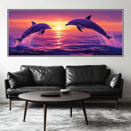 Malen Nach Zahlen Sonnenuntergang Malen Nach Zahlen Erwachsene Delfin, 200 X 80 cm XXL Groß Acrylfarben Ölgemälde, DIY Malen Nach Zahlen Kinder Anfänger Set Bastelset für Wand Dekor (Ohne Rahmen)-H877 Malen Nach Zahlen Sonnenuntergang Malen Nach Zahlen Erwachsene Delfin, 200 X 80 cm XXL Groß Acrylfarben Ölgemälde, DIY Malen Nach Zahlen Kinder Anfänger Set Bastelset für Wand Dekor (Ohne Rahmen)-H877 von Kggyele