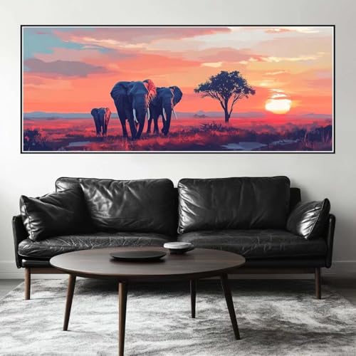 Malen Nach Zahlen Sonnenuntergang Malen Nach Zahlen Erwachsene Elefant nt, 200 X 80 cm XXL Groß Acrylfarben Ölgemälde, DIY Malen Nach Zahlen Kinder Anfänger Bastelset für Wand Dekor (Ohne Rahmen)-H928 Malen Nach Zahlen Sonnenuntergang Malen Nach Zahlen Erwachsene Elefant nt, 200 X 80 cm XXL Groß Acrylfarben Ölgemälde, DIY Malen Nach Zahlen Kinder Anfänger Bastelset für Wand Dekor (Ohne Rahmen)-H928 von Kggyele