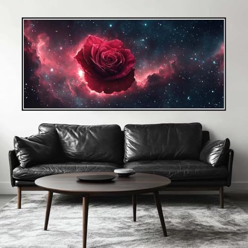 Malen Nach Zahlen Sternenhimmel Malen Nach Zahlen Erwachsene Rose, 120 X 60 cm XXL Groß Acrylfarben Ölgemälde, DIY Malen Nach Zahlen Kinder Anfänger Set Bastelset für Wand Dekor (Ohne Rahmen) -H393 von Kggyele