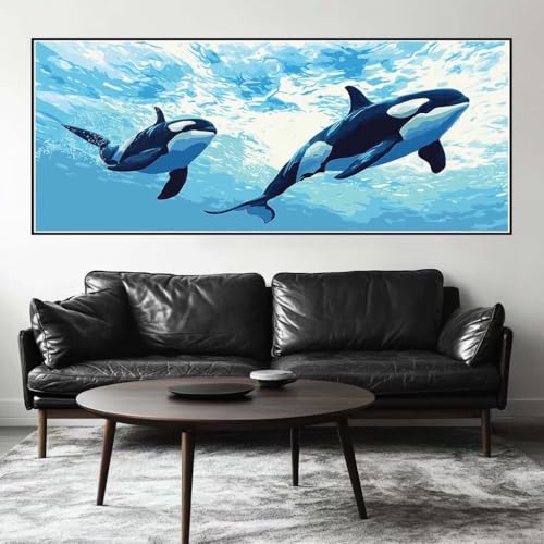 Malen Nach Zahlen Süß Malen Nach Zahlen Erwachsene Orca, 200 X 80 cm XXL Groß Acrylfarben Ölgemälde, DIY Malen Nach Zahlen Kinder Anfänger Paint by Numbers Adult Set für Wand Dekor (Ohne Rahmen) -H880 Malen Nach Zahlen Süß Malen Nach Zahlen Erwachsene Orca, 200 X 80 cm XXL Groß Acrylfarben Ölgemälde, DIY Malen Nach Zahlen Kinder Anfänger Paint by Numbers Adult Set für Wand Dekor (Ohne Rahmen) -H880 von Kggyele