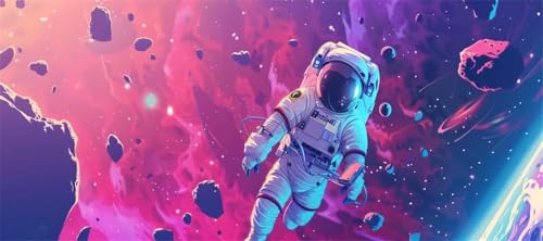 Malen Nach Zahlen Universum Malen Nach Zahlen Erwachsene Astronaut, 200 X 100 cm XXL Groß Acrylfarben Ölgemälde, DIY Malen Nach Zahlen Kinder Anfänger Set Bastelset für Wand Dekor (Ohne Rahmen) -H699 von Kggyele