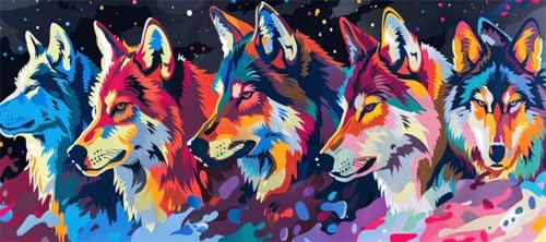 Malen Nach Zahlen Wolf Malen Nach Zahlen Erwachsene Tier, 130 X 65 cm XXL Groß Acrylfarben Ölgemälde, DIY Malen Nach Zahlen Kinder Anfänger Paint by Numbers Adult Set für Wand Dekor (Ohne Rahmen) -H35 Malen Nach Zahlen Wolf Malen Nach Zahlen Erwachsene Tier, 130 X 65 cm XXL Groß Acrylfarben Ölgemälde, DIY Malen Nach Zahlen Kinder Anfänger Paint by Numbers Adult Set für Wand Dekor (Ohne Rahmen) -H35 von Kggyele