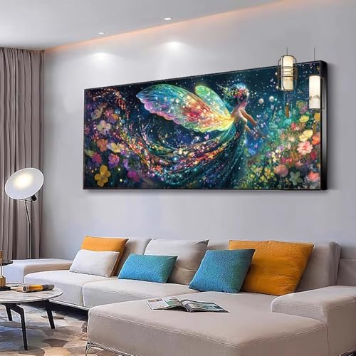 Malen nach Zahlen Erwachsene Anime Paint by Numbers Adult Kinder DIY Bastelset mit 3 Pinsel und Acrylfarben von Knitterfreie Leinwand Kit für Frauen Geschenke, Home Wand Dekoration Elf 100x200cm Y47 von Kiagazaa