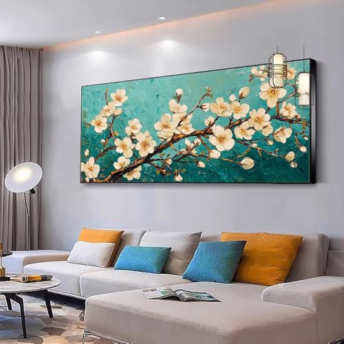 Malen nach Zahlen Erwachsene Blume Malen nach Zahlen Mädchen ab 10, Kreativ set mit Leinwand Pinsel und Acrylfarben Bastelset Erwachsene Frauen für Geschenke und Home Haus Deko Pflanze 40x70cm Y324 von Kiagazaa