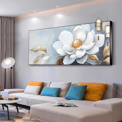 Malen nach Zahlen Erwachsene Blume Malen nach Zahlen Mädchen ab 10, Kreativ set mit Leinwand Pinsel und Acrylfarben Bastelset Erwachsene Frauen für Geschenke und Home Haus Deko Pflanze 40x80cm Y318 von Kiagazaa