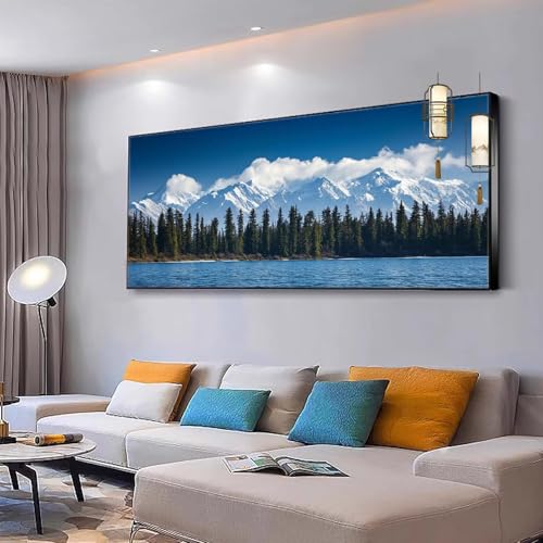 Malen nach Zahlen Erwachsene Landschaft Malen nach Zahlen Mädchen ab 10, Kreativ set mit Leinwand Pinsel und Acrylfarben Bastelset Erwachsene Frauen für Geschenke und Home Haus Deko Meer 100x200cm Y93 von Kiagazaa