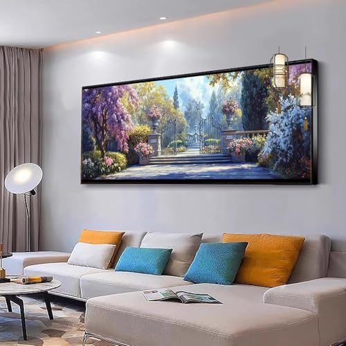 Malen nach Zahlen Erwachsene London Paint by Numbers Adult Kinder Anfänger DIY Bastelset mit 3 Pinsel und Acrylfarben von Knitterfreie Leinwand Kit, Home Wand Dekoration Landschaft 100x200cm Y353 von Kiagazaa