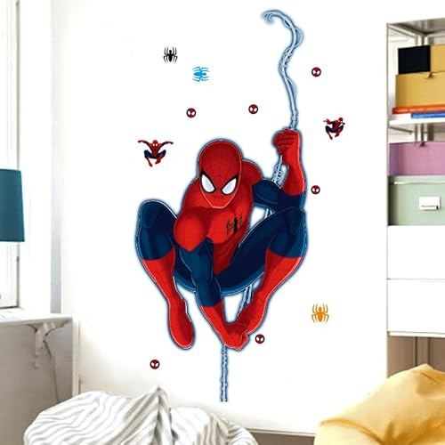 Kibi 3D-effekt Aufkleber Spiderman im Wanddurchbruch Loch Marvel's Spider-Man Ultimate Wandtattoo Kinderzimmer Spiderman Wandsticker Spiderman Wandaufkleber Spiderman von Kibi Store