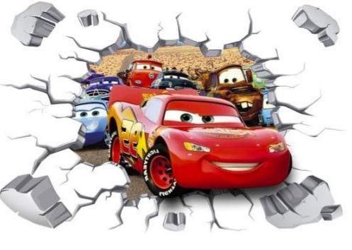 Kibi Cars 3D Aufkleber Cars Wandtattoo Cars Wandaufkleber Cars 3 Wandsticker Cars Disney Wandtattoo Cars Kinderzimmer, Dekoration, Abnehmbare Aufkleber Wall Stickers Cars von Kibi Store