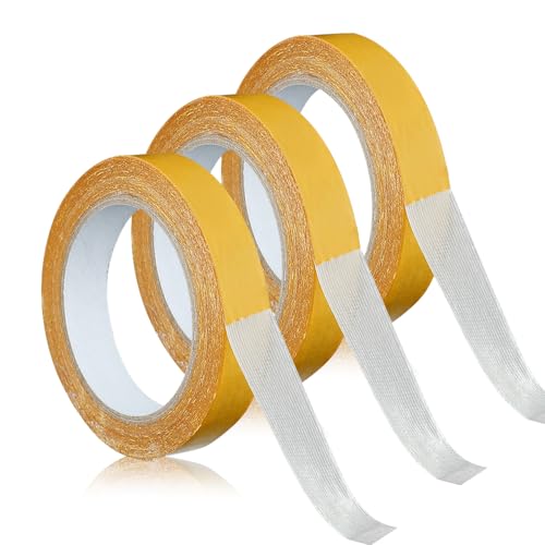 Kidmis Strong Adhesive Double Sided Gauze Fiber Mesh Tape, Doppelseitiges Klebeband Extra Stark, Doppelseitiges Klebeband Transparent, Einfach zu Schneiden und zu Entfernen (3, 3cm*20m) von Kidmis