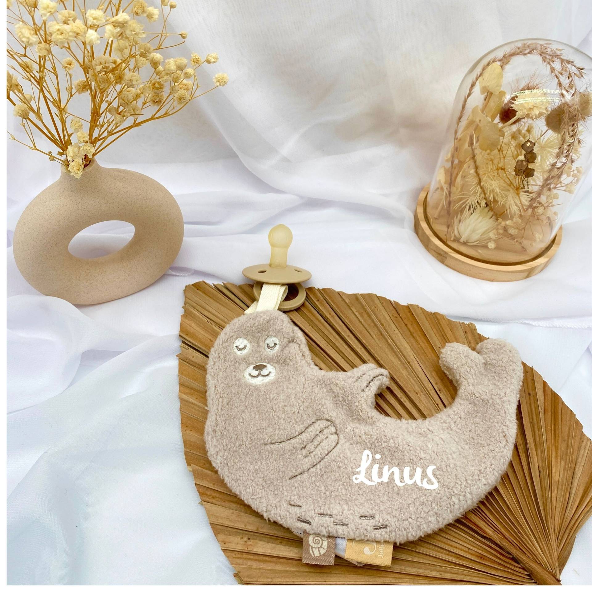 Schnullerkette Mit Namen, Babygeschenk Geburt, Schnullertuch Geschenk Zur Ostergeschenk Baby von Kidslino