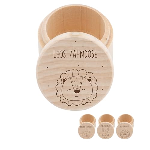 Kidsmood - Personalisierte Milchzahndose aus Holz, Kinder Zahnbox für Milchzähne Jungen und Mädchen mit kinderfreundlicher Gravur, für die ersten Zahnschätze, Zahnfee Geschenke von Kidsmood