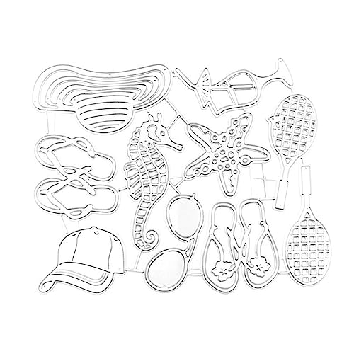 KieTeiiK Holiday Series Stanzformen Strand Metall Stanzformen Schablonen Prägeform Für DIY Karte Foto Scrapbooking Papier Decoratio Urlaub Serie Stanzformen Strand Metall Stanzformen DIY Prägung Foto von KieTeiiK