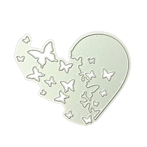 KieTeiiK Stanzschablonen,schönes Herz für Schmetterling gestanzte Prägeschablone dekorative Metall-Stanzformen für Scrapbooking DIY Album Kartenkunst C von KieTeiiK