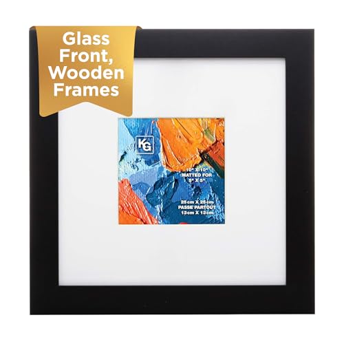 Kiera Grace Mattierter klassischer Langford-Bilderrahmen, für ein 12,7 x 12,7 cm großes Foto, 25,4 x 25,4 cm großer Holz-Bilderrahmen zum Aufhängen und Ausstellen, Schwarz Kiera Grace Mattierter klassischer Langford-Bilderrahmen, für ein 12,7 x 12,7 cm großes Foto, 25,4 x 25,4 cm großer Holz-Bilderrahmen zum Aufhängen und Ausstellen, Schwarz von Kiera Grace