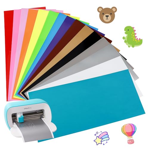 Kigniote Smart Iron On für Cricut Joy 15 Stück, 14cm x 30,5cm Plotterfolie Textil Flexfolie Plotter Textil Bügelfolie für DIY T-Shirt, Stoffe, Kleidung, Leicht zu Schneiden & Jäten von Kigniote