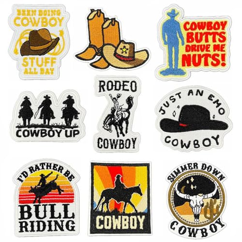 Bestickte Patches, Western-Design, mehrteiliges Set von Kiislee