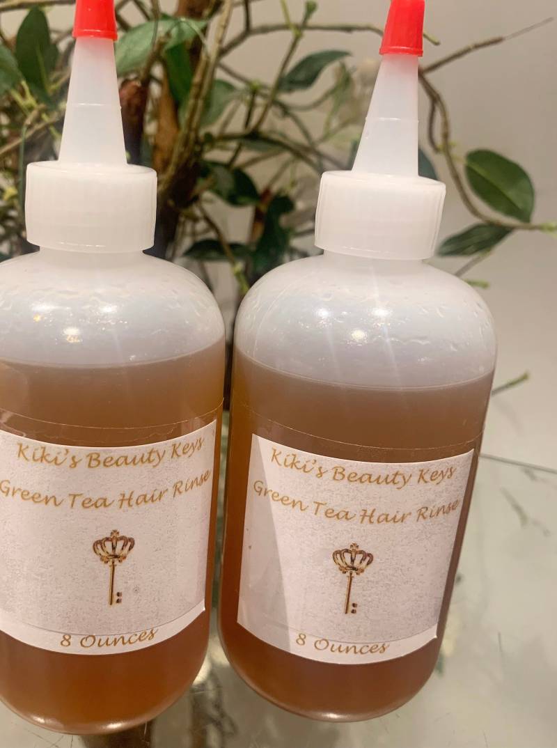 Grüner Tee Haarspülung. Haarausfall. Fördert Wachstum. Sonnenschäden. Gereizte Kopfhaut. Haarteespülung von KikisBeautyKeys