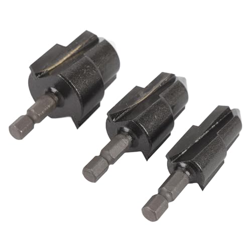 3pcs Set Countersink Drill Bit 1/4in Hex Shank Wolfram Stahllegierung Countersink Schande Tool von Kikumi