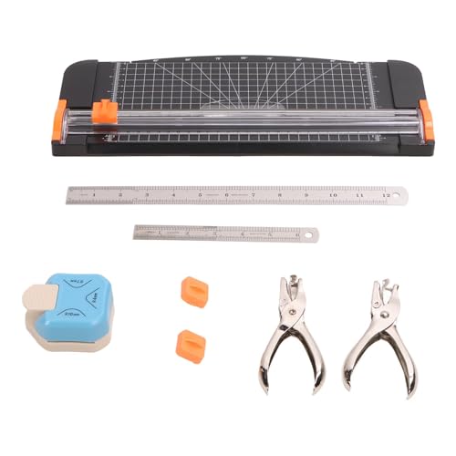 Papierschneider-Trimmer, Korrosionsbeständiger 3-in-1-Eckenrunder-Stanzer, Praktisch für Effizientes Mehrzweck-Scrapbooking von Kikumi