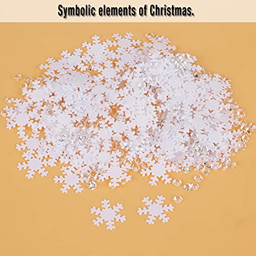 Symbolisches Design Weihnachten Brilliant Dekoration Joint Tisch (Schneeflocken + weiße Kristalle) von Kikumi