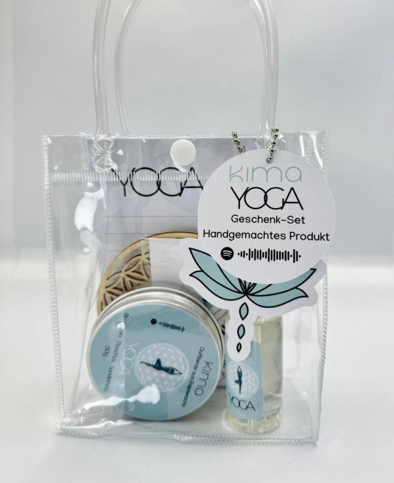 Yoga Meditation Geschenk-Set Mit Duftkerze Sticker Home Spray Untersetzern Geburtstag Mitbringsel Geschenkidee von KimaHomeShop