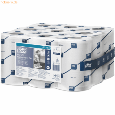 Tork Papierwischtuch Reflex Advanced 19,4x33,5cm 2-lagig weiß VE=9 Rol von Tork