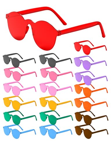 Kimimara Party Herzbrille Sonnenbrille - Herzbrillen Partybrillen Retro Kostüm Brille für Kinder Jungen Mädchen Herren Damen 70er 80er 90er Geburtstagsfeier Fasching Karneval Accessoires - 20 Stück von Kimimara