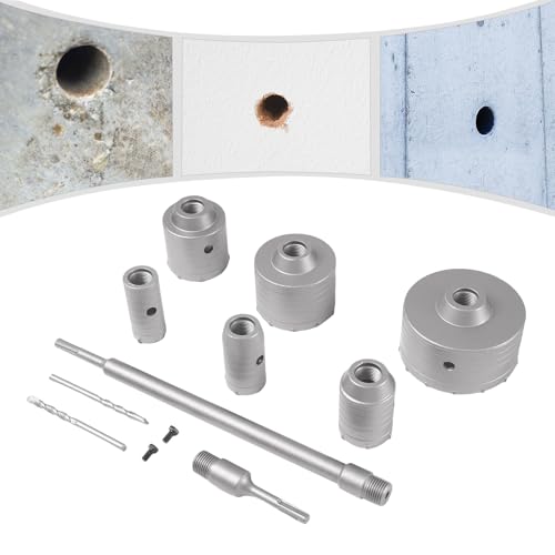 KinHall 10tlg Beton-Lochsäge-Set, Beton Hohlbohrkrone Set Lochsäge für Glas, für Beton-Ziegel-Stein-Zement-Wand für Zementwände von KinHall