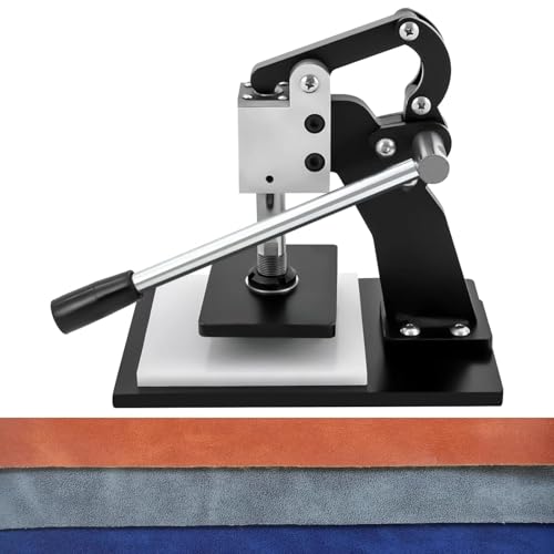 KinHall Leder Stanzmaschine Manuelle Lederschneidemaschine, PVC Cutting Embossing DIY Prägepresse, für Leder, Bücher, Papier und andere Materialien von KinHall