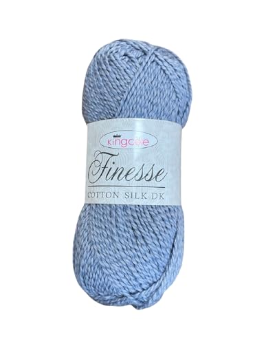 King Cole 1572816 Finesse Cotton Silk DK Denim Garn – 120 m, 50 g von King Cole