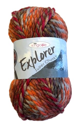 King Cole 1784305 Explorer Super Chunky Kingsley Garn, 80 m, 100 g von King Cole